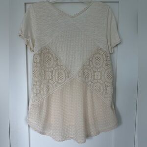 Meadow Rue size M cream blouse with beautiful details